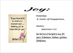 The Joy Greeting Card is blank inside for your special message. Say hello, thank you, or think of you with our joy-inspired note cards.